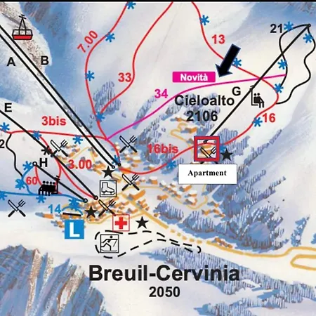 Appartamento Monolocale La Terrazza Sulla Neve-cervinia Breuil-Cervinia